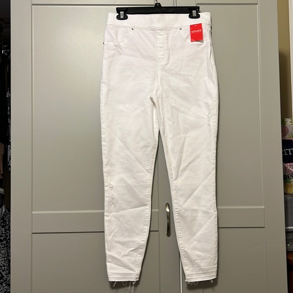 Spanx distressed white skinny jeans - Picture 7 of 12